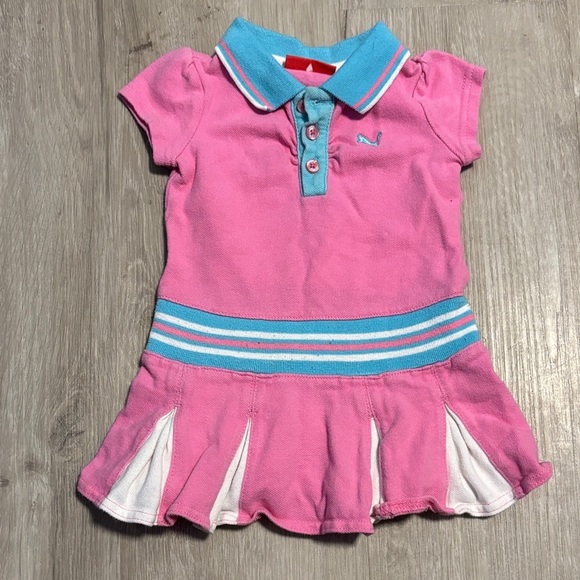 Pink and Blue Kids Polo Dress - Picture 1 of 1